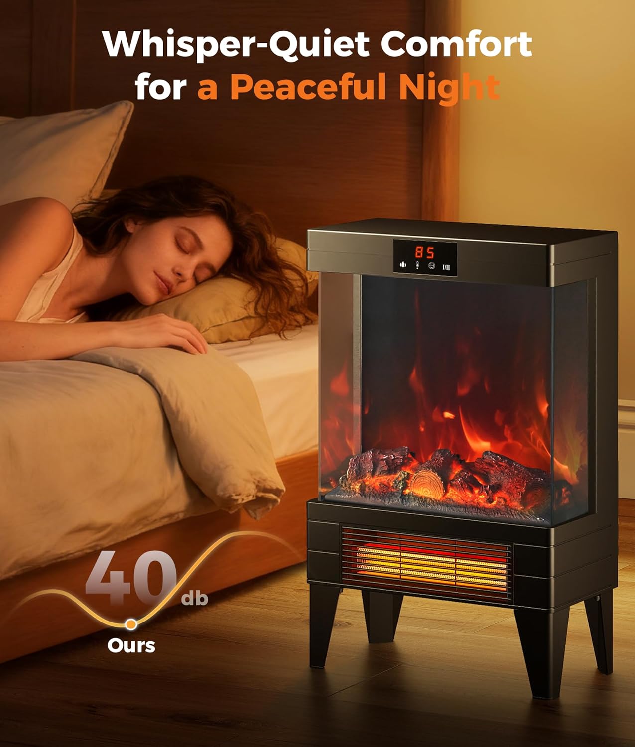 Thumbnail 4 de Oylus Electric Fireplace Stove Heater with Remote