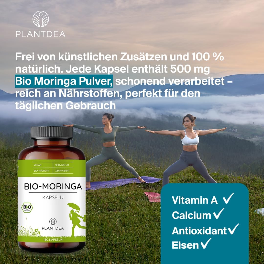 Detalle 2 de PlantDEA Bio Moringa Kapseln 3000 mg Tagesdosis