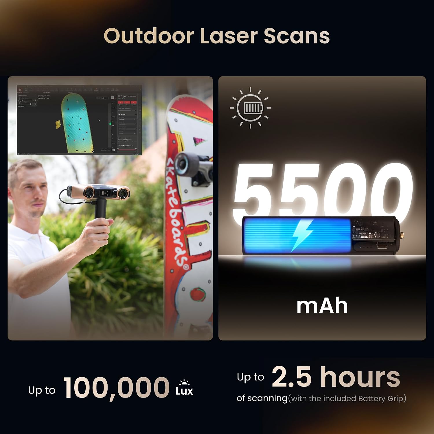 Detalle de Revopoint MetroY Ultra 3D Scanner with Blue Laser, Structured Light and Wi-Fi 6