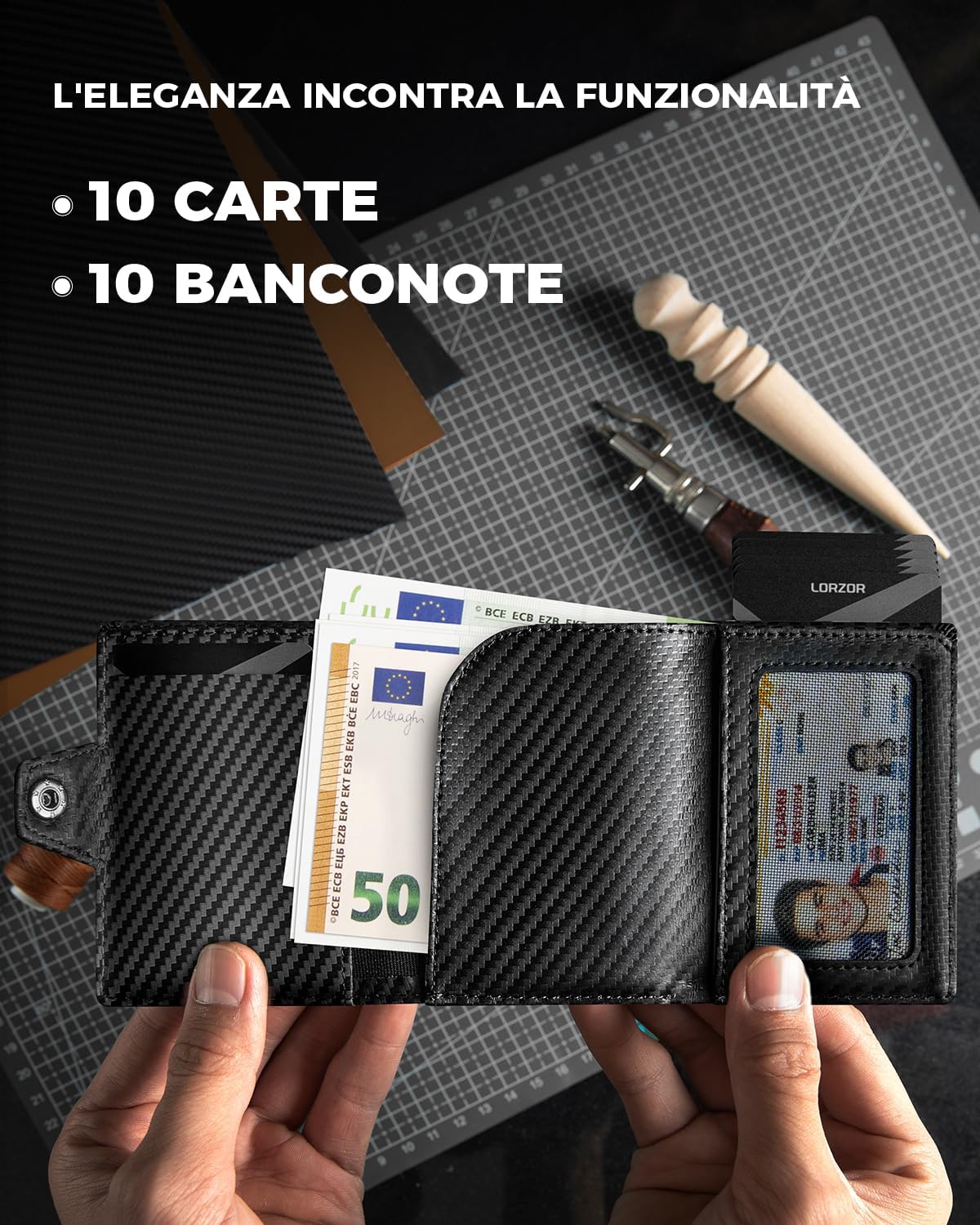 Detalle 1 de LORZOR Portafoglio Airtag slim 9,6