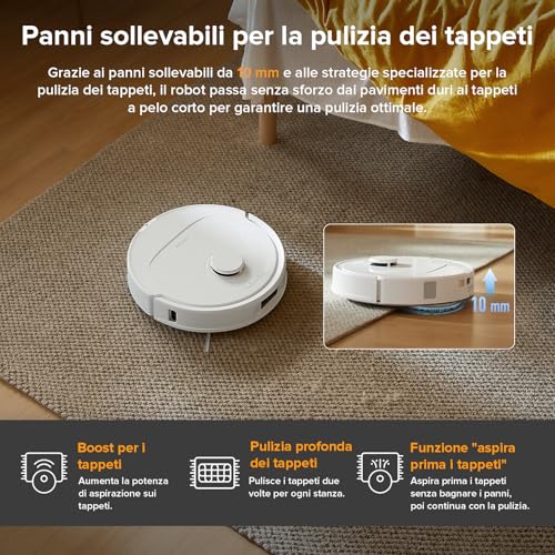 Thumbnail 6 de roborock QV 35A Set: robot aspirapolvere lavapavimenti antigroviglio per casa con mappa PreciSense LiDAR