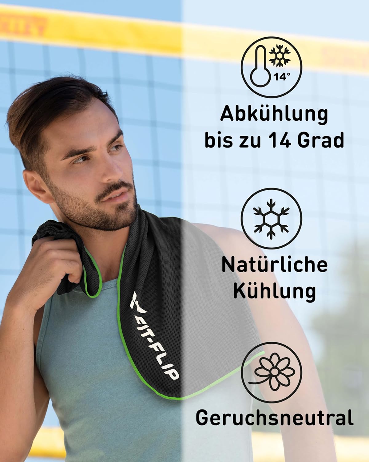 Thumbnail 1 de Fit-Flip Kühltuch 3er Set – kühlendes Mikrofaser-Handtuch für Fitness & Sport