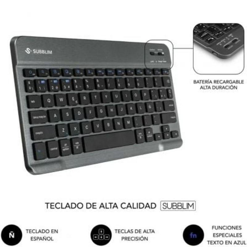 Thumbnail 1 de Subblim KeyTab Pro BT: Funda con teclado para Lenovo Tab 10,1" (QWERTY ES) negra