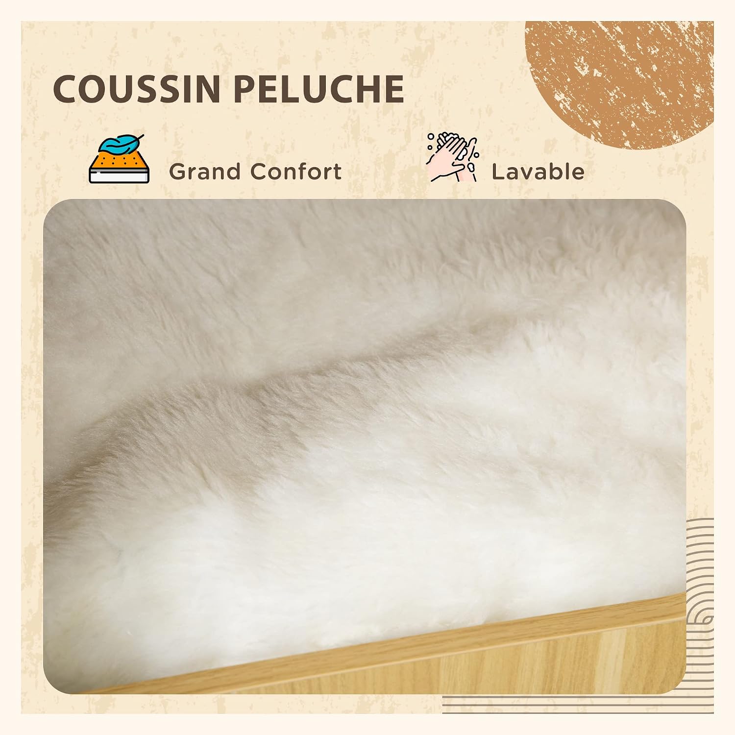 Detalle 2 de PawHut Maison de toilette chat 60 x 45