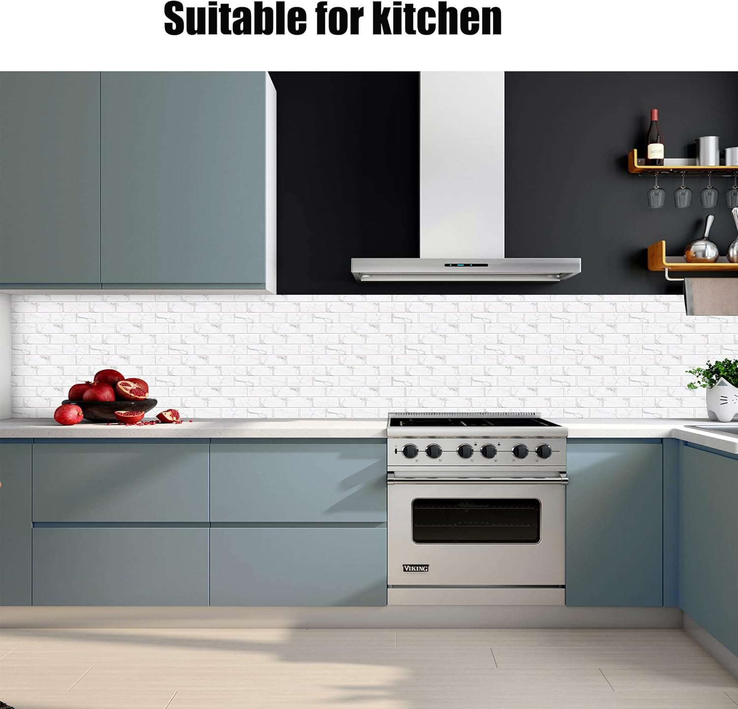 Thumbnail 2 de Stickers carrelage cuisine 12 pièces en PVC