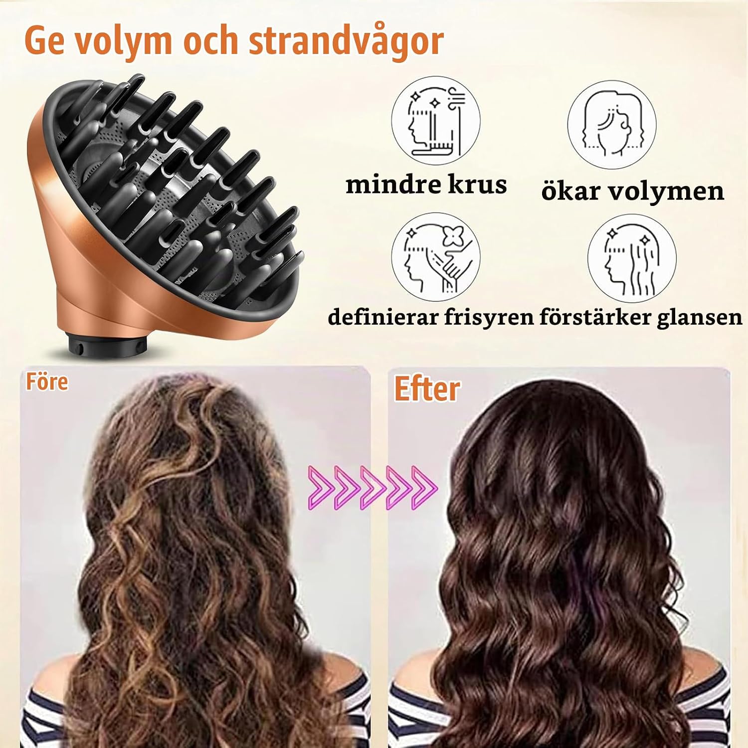 Thumbnail 5 de Chuancheng diffusorfäste för Dyson Airwrap, uppgraderat i guld