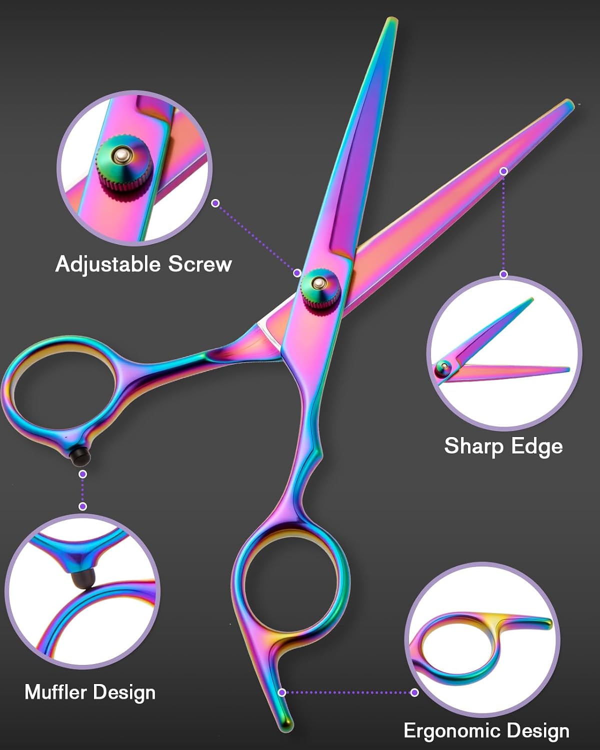 Detalle 2 de Lictin Hairdressing Scissors Set (6.7-inch) with Straight & Thinning Shears