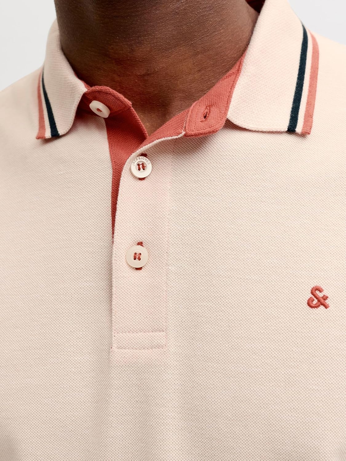Detalle de Jack & Jones Herren Jjepaulos Polo Ss Noos Polo – Slim Fit im Piqué-Look (1er Pack)