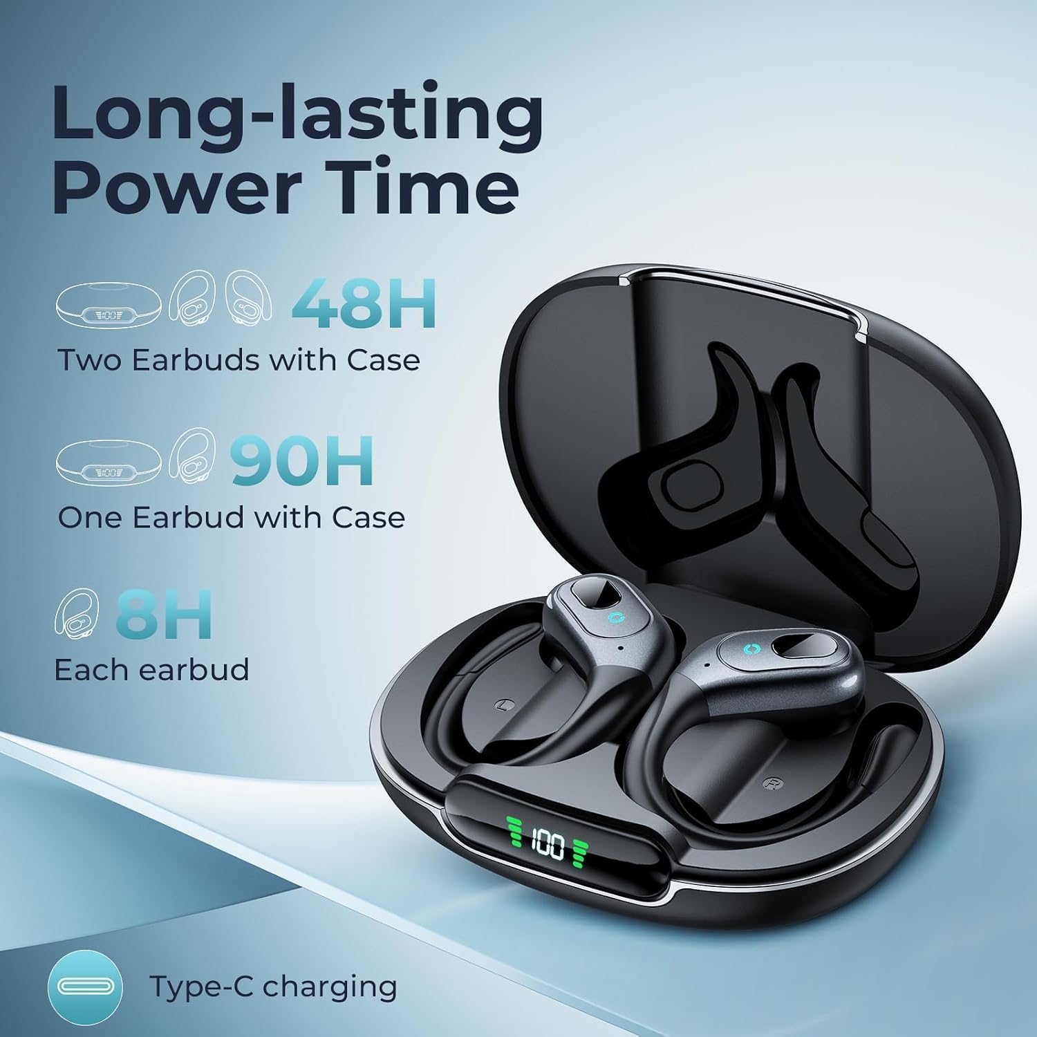 Detalle de occiam Wireless Bluetooth Earbuds with 90-Hour Playback