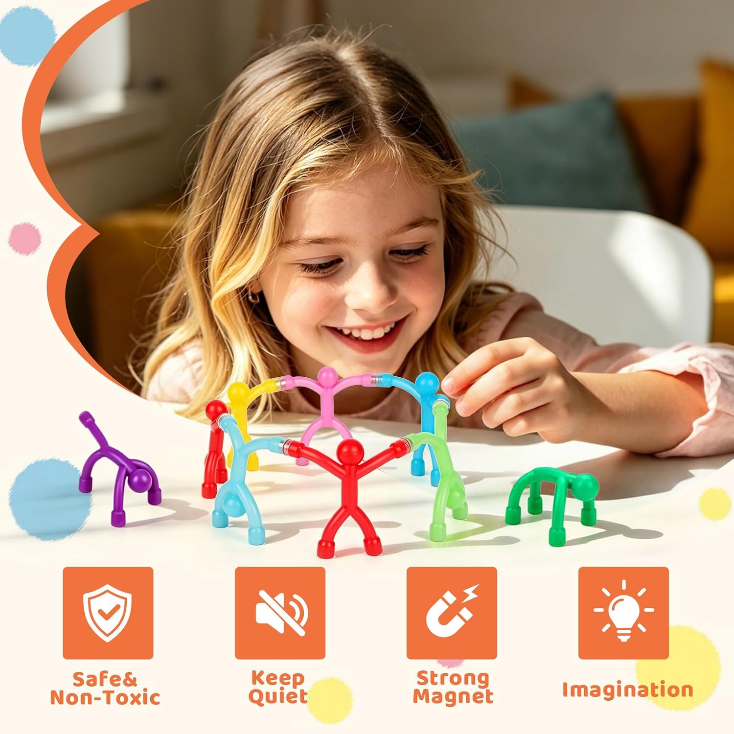 Thumbnail 3 de Houbobo Magnetic Travel Toys for Kids (12-Pack): Portable Magnetic Figures for Ages 3+