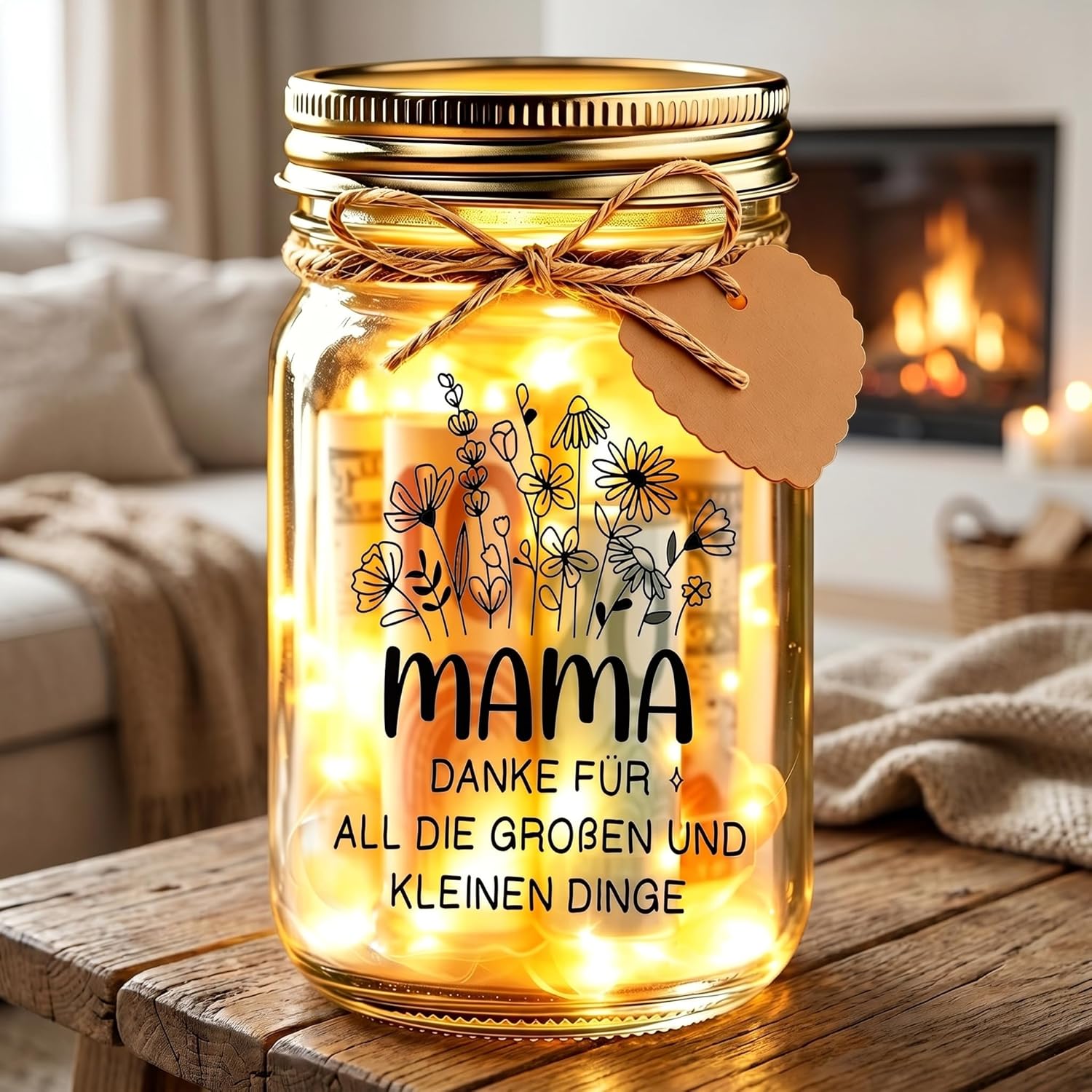 Thumbnail 4 de Johiux LED-Flaschenlicht – Geschenkidee für Mama von Tochter/ Sohn