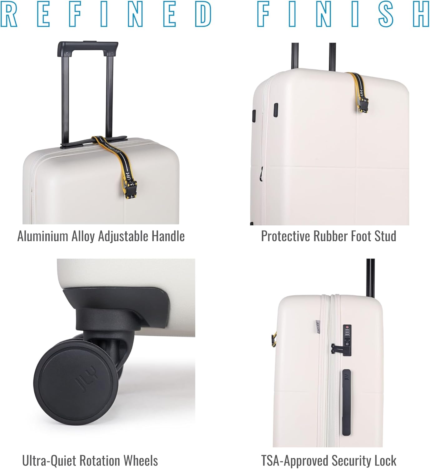 Thumbnail 3 de JLY Small Cabin Suitcase: Lightweight 55cm Hard Shell Carry-On with TSA Lock