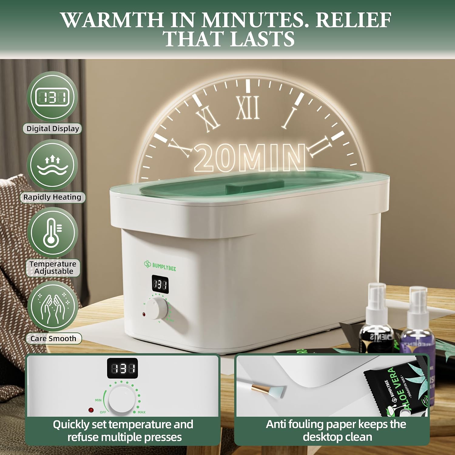Detalle 2 de BUMPLYBEE 7000ml Paraffin Wax Machine