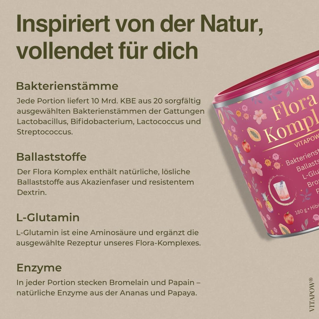 Detalle de Kulturen Komplex als Trinkpulver – Bakterienkulturen, Ballaststoffe, Enzyme (30 Portionen, 10 Mrd. KBE/Portion)