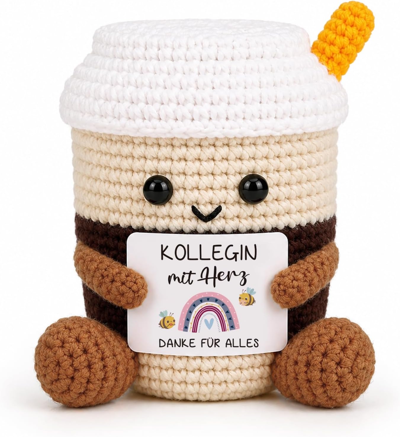 Detalle de WenmthG Pocket Hug Kaffee – Gestrickte Kaffeetassen als herzliche Geschenkidee