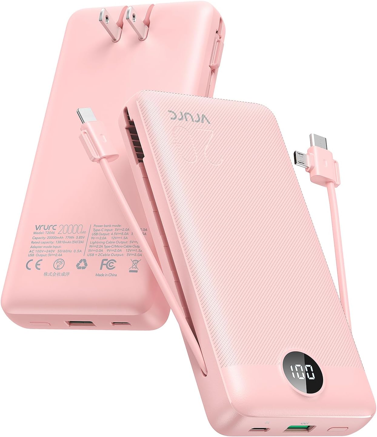 Detalle de VRURC Portable Charger 20000mAh