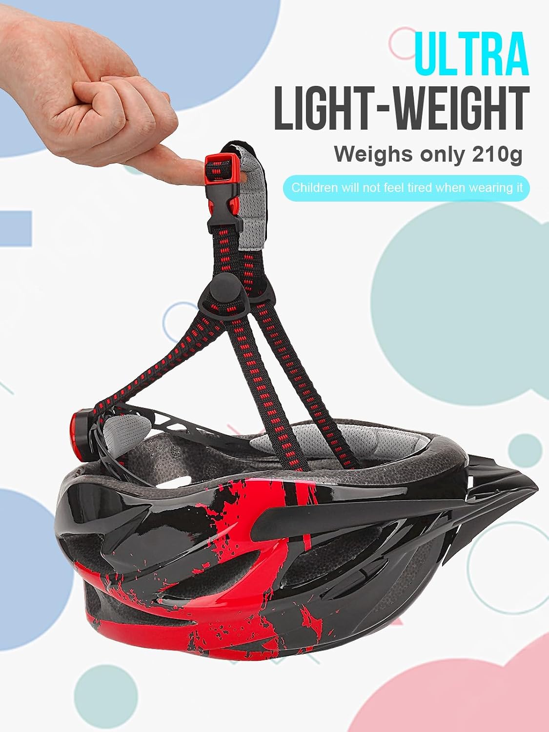 Detalle 2 de RaMokey Kids Bike Helmet with light 210 g