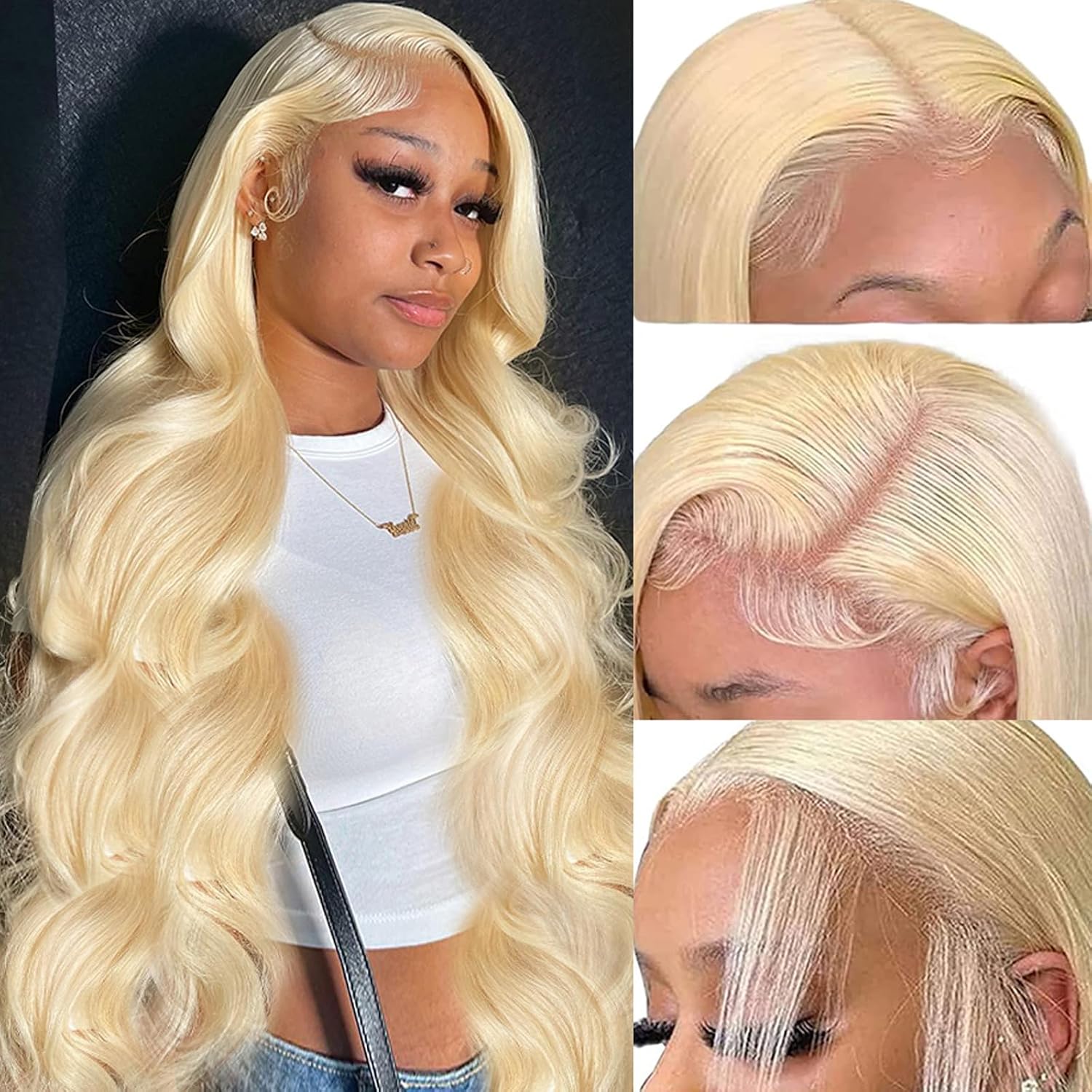 Detalle de PUHPUH 30 Inch 613 Lace Front Wig