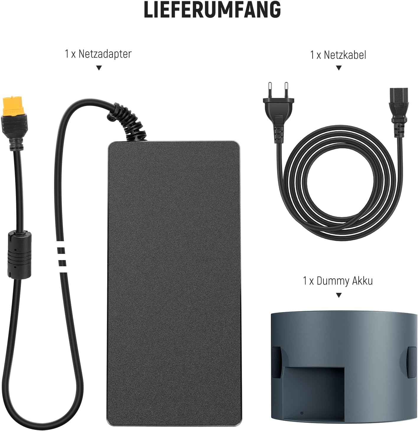 Thumbnail 6 de NEEWER Q300 Dummy Akku Set (NT-Q300) für Q300 Blitzlicht im Outdoor-Einsatz mit AC-Netzteil, EU-Stecker