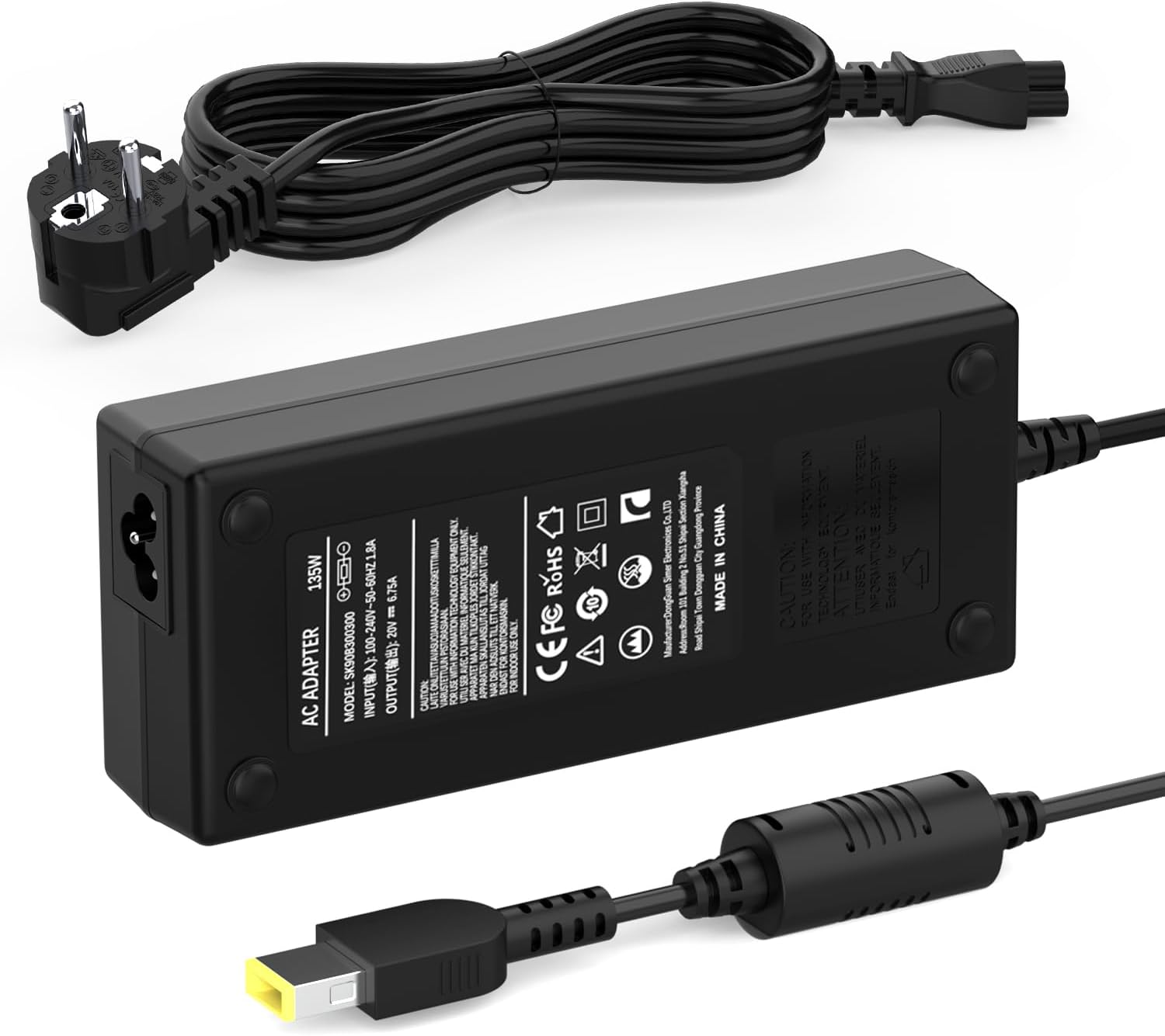 Detalle de 135W Laptop-Ladekabel Netzteil für Lenovo (USB 11×5,0 mm) – passend zu IdeaPad Gaming, Legion & ThinkPad