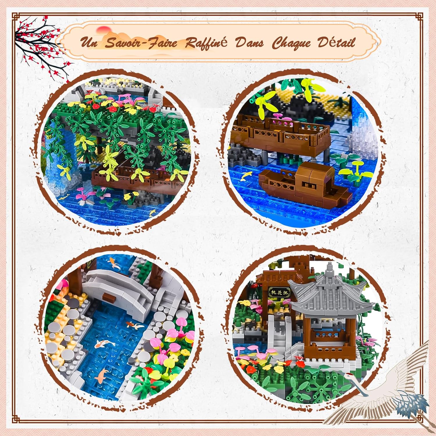 Thumbnail 2 de Charmofun Micro-briques 3320 pièces – Maquette architecture chinoise avec éclairage LED