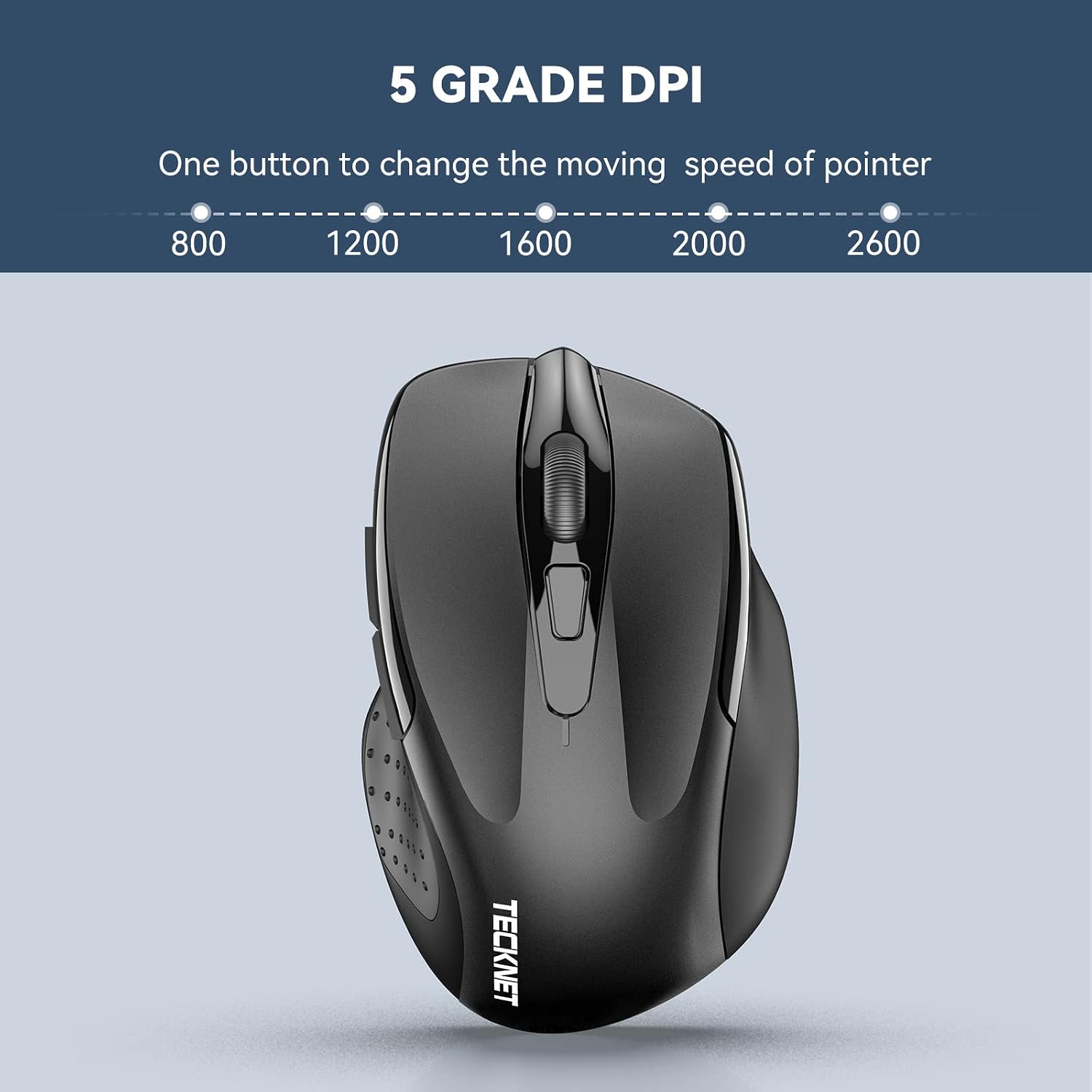 Thumbnail 3 de TECKNET Kabellose Maus Pro 2.4G – 2600 DPI, 6 Tasten, 24 Monate Akkulaufzeit
