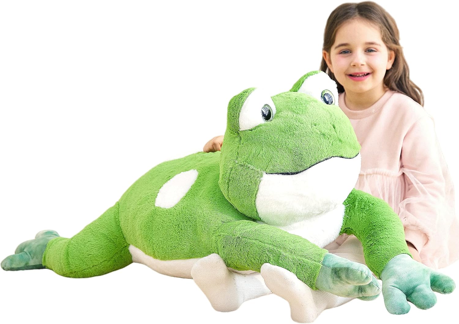 Detalle de IKASA Großes Frosch Kuscheltier – 78 cm, Riesiges Plüschtier, ideal als Kuschel- oder Geschenk