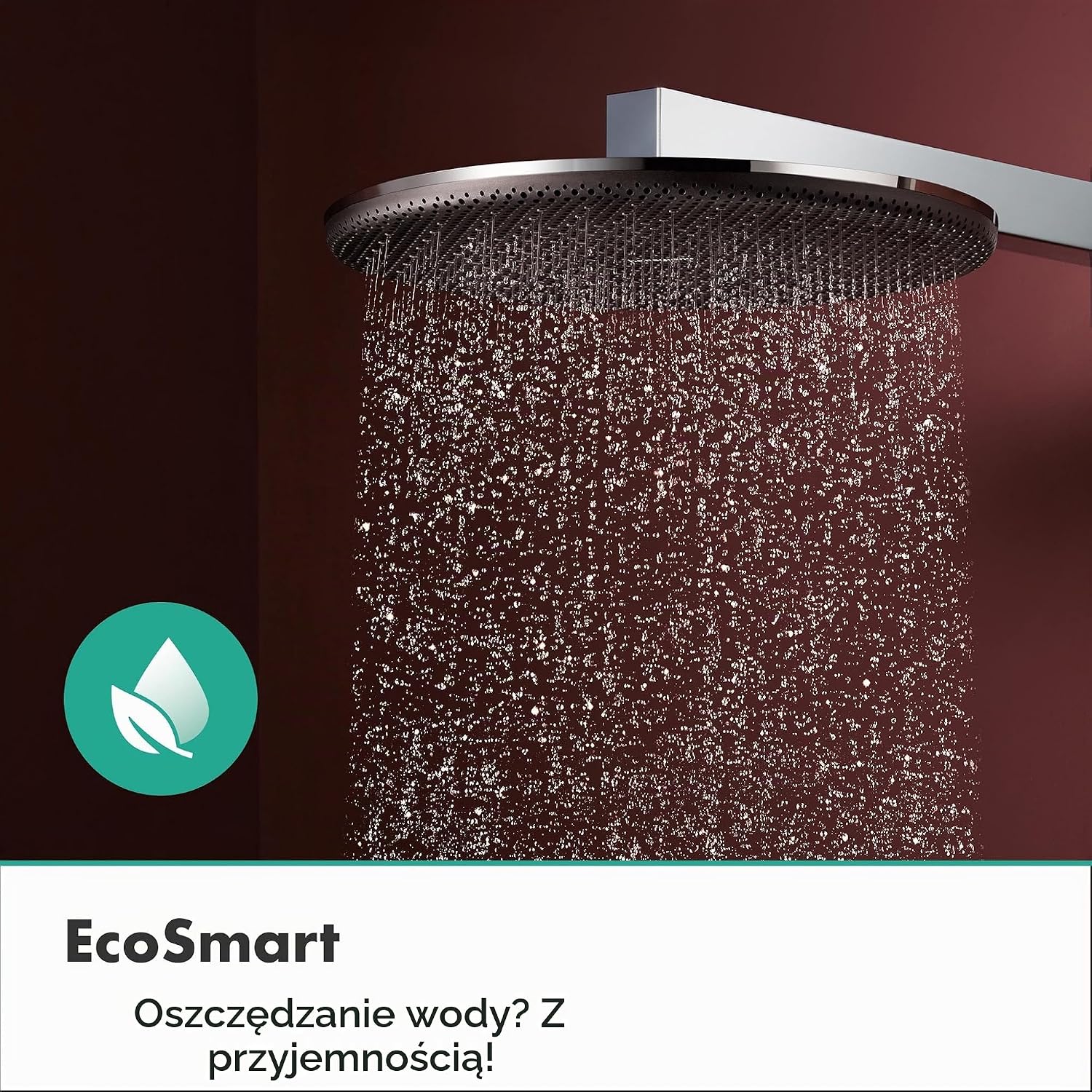 Detalle de hansgrohe Raindance Alive S 24521000 – deszczownica 300 mm EcoSmart PowderRain
