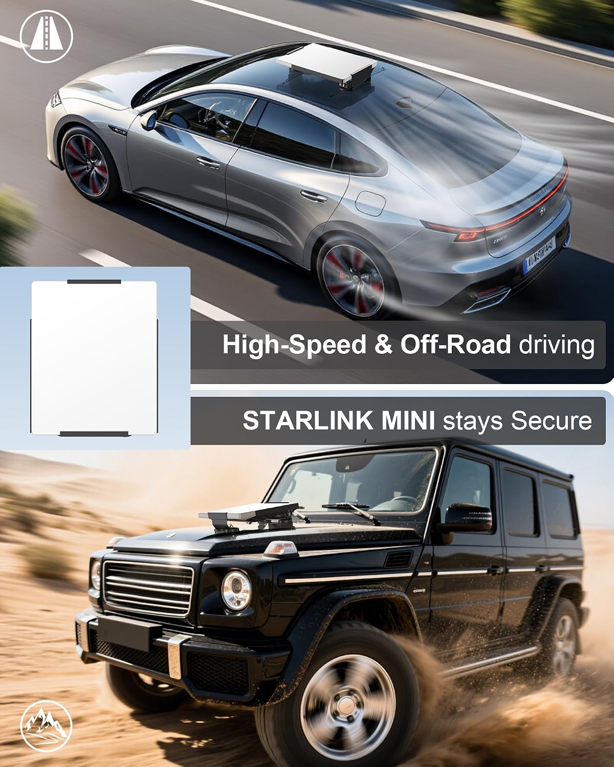 Thumbnail 1 de Starlink Mini Mount: Magnetic Car Roof Base for Starlink Mini (Black)