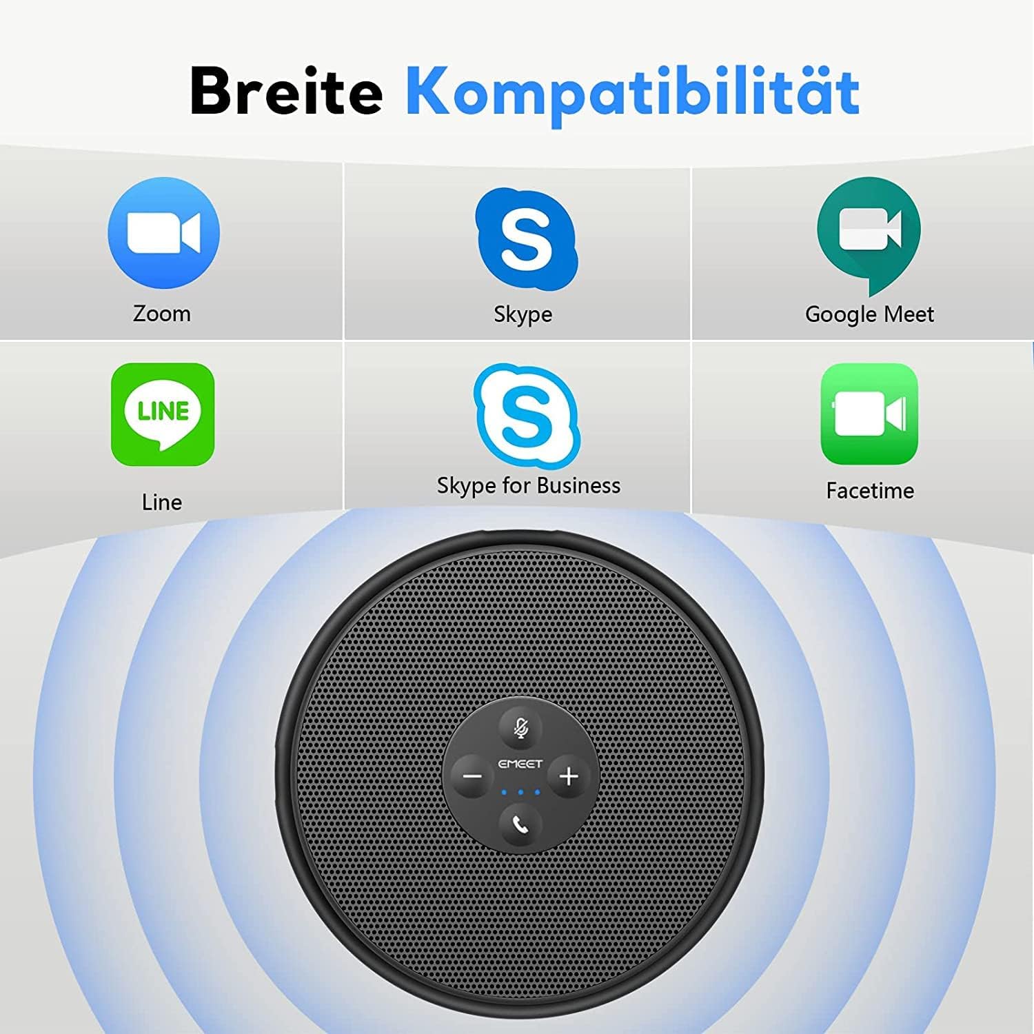 Detalle 2 de EMEET M1A Konferenzlautsprecher für Meetings 360°