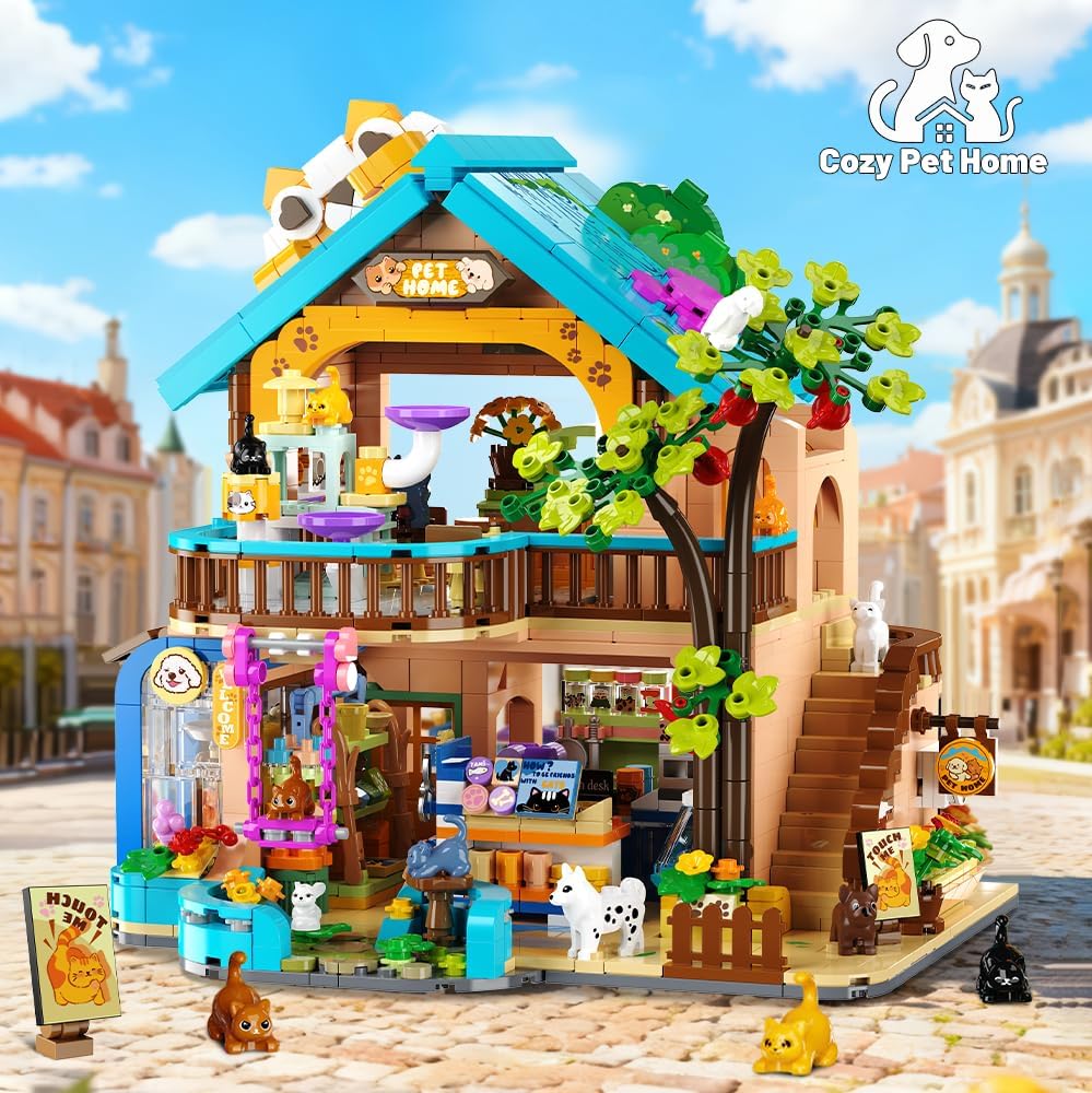 Thumbnail 5 de INSOON City Haustierladen Bauspielzeug 1431 Stück