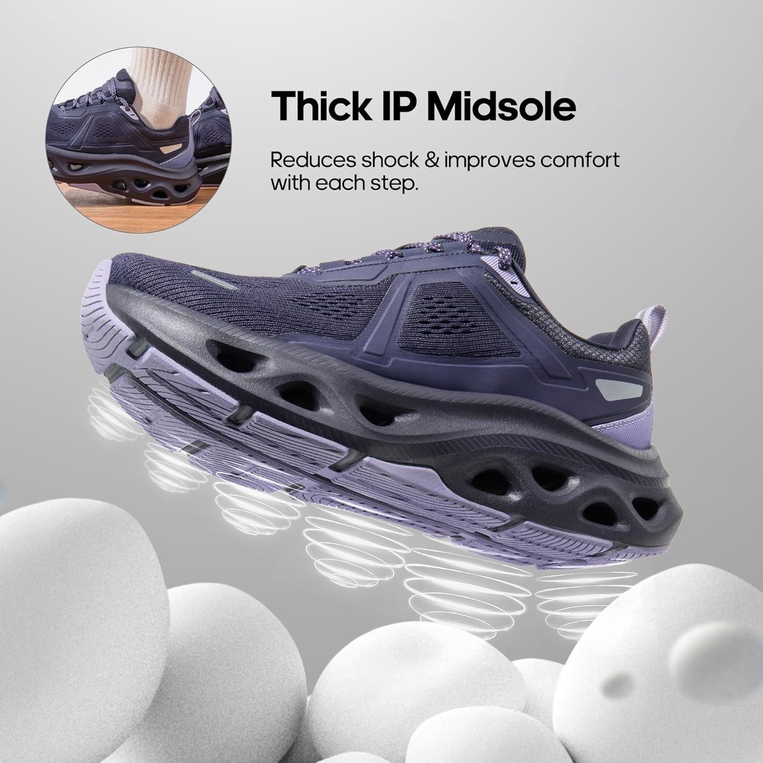 Thumbnail 1 de NORTIV 8 Women's Cushioning Walking Shoes: Breathable, Non-Slip Comfort for Daily Workouts