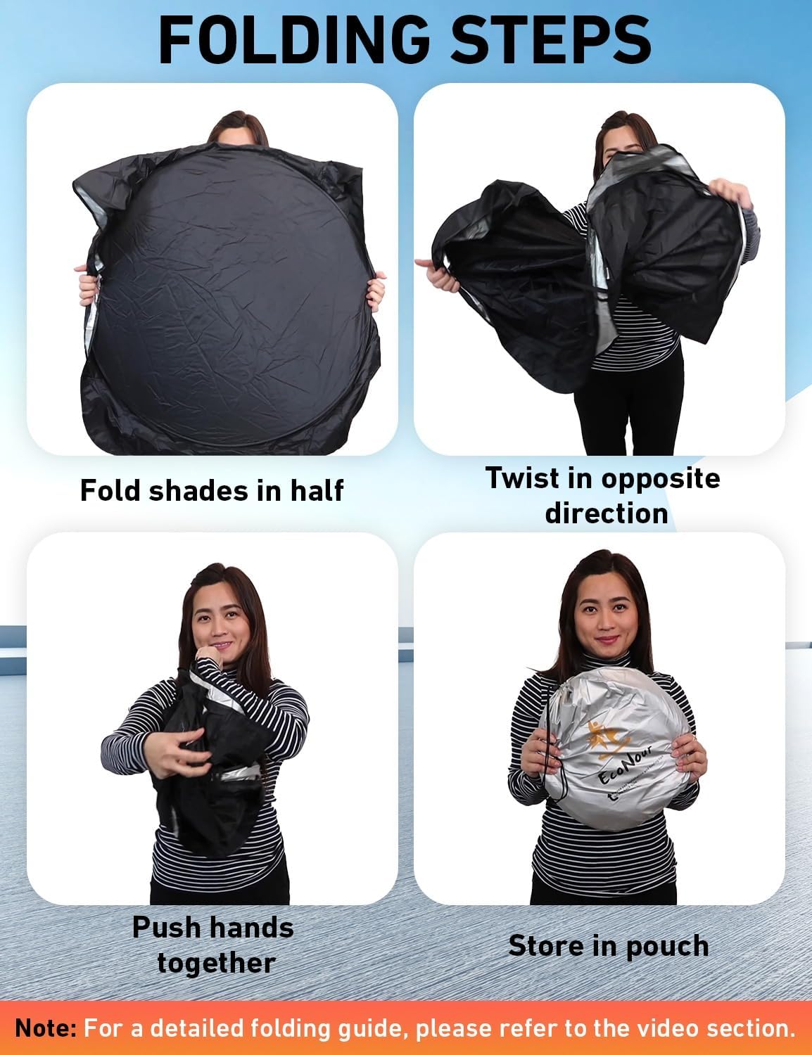 Thumbnail 6 de EcoNour Windshield Sunshade for Subaru Outback (2020-2025): UV & Heat Blocking Front Window Cover