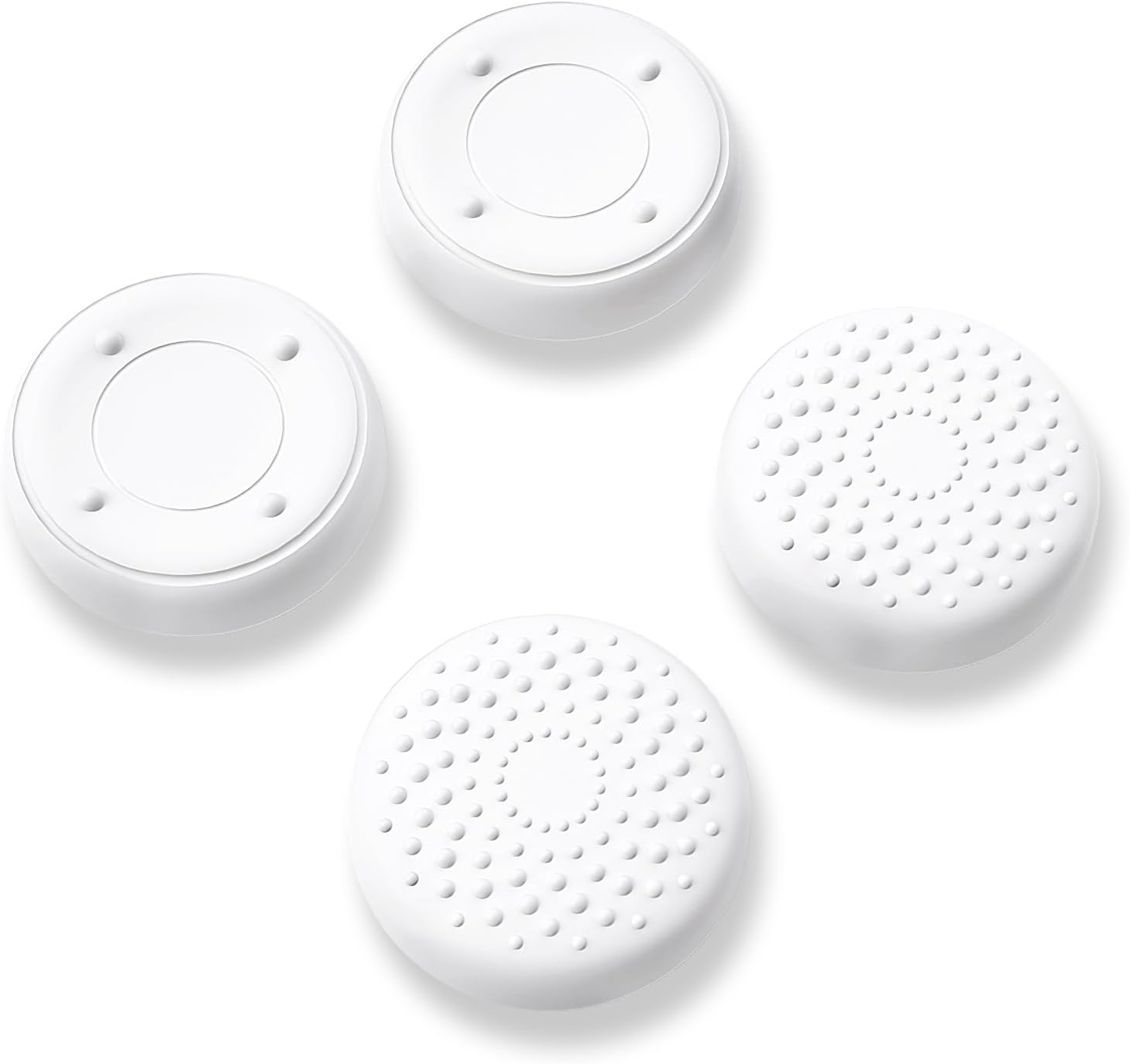 Detalle de PlayVital White Thumbsticks Grips Caps for ROG Ally – Raised Dots & Studded Design