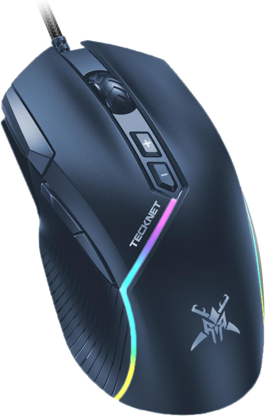 Thumbnail 6 de TECKNET Wired Gaming Mouse with 8000 DPI Optical Sensor, 6 Programmable Buttons & Chroma RGB (Black)