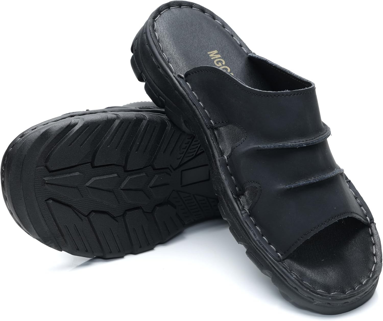 Thumbnail 4 de MGGMOKAY Herren Naturleder Pantoletten – Bequeme Sommer-Sandalen für Innen & Außen