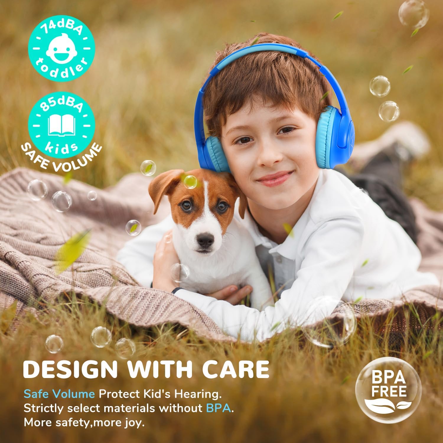 Detalle 2 de iClever BTH18 Kids headphones 43H playtime