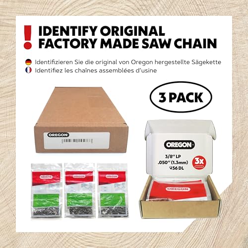Detalle de Oregon Chaîne de Tronçonneuse pour Guide 40 cm - 3/8" LP, 1,3 mm, 56 Maillons