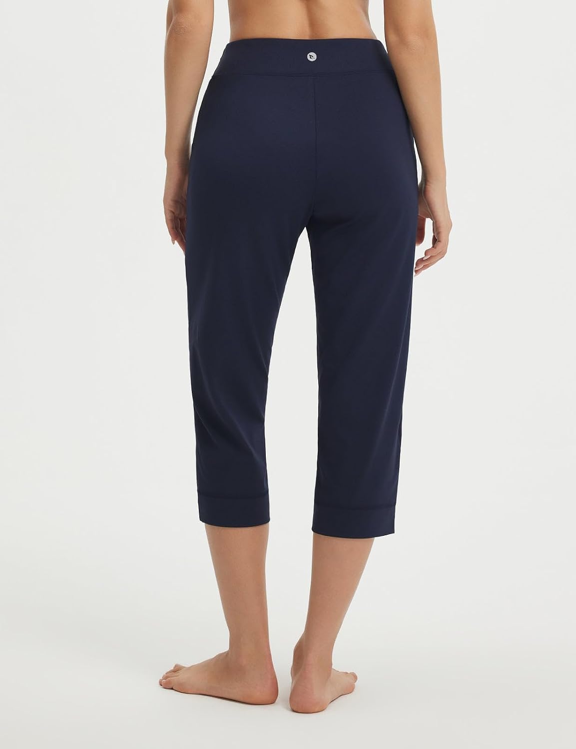 Detalle de Baleaf Women's Capri Pants: High-Waisted Straight Leg Yoga Capris with Pockets (21")