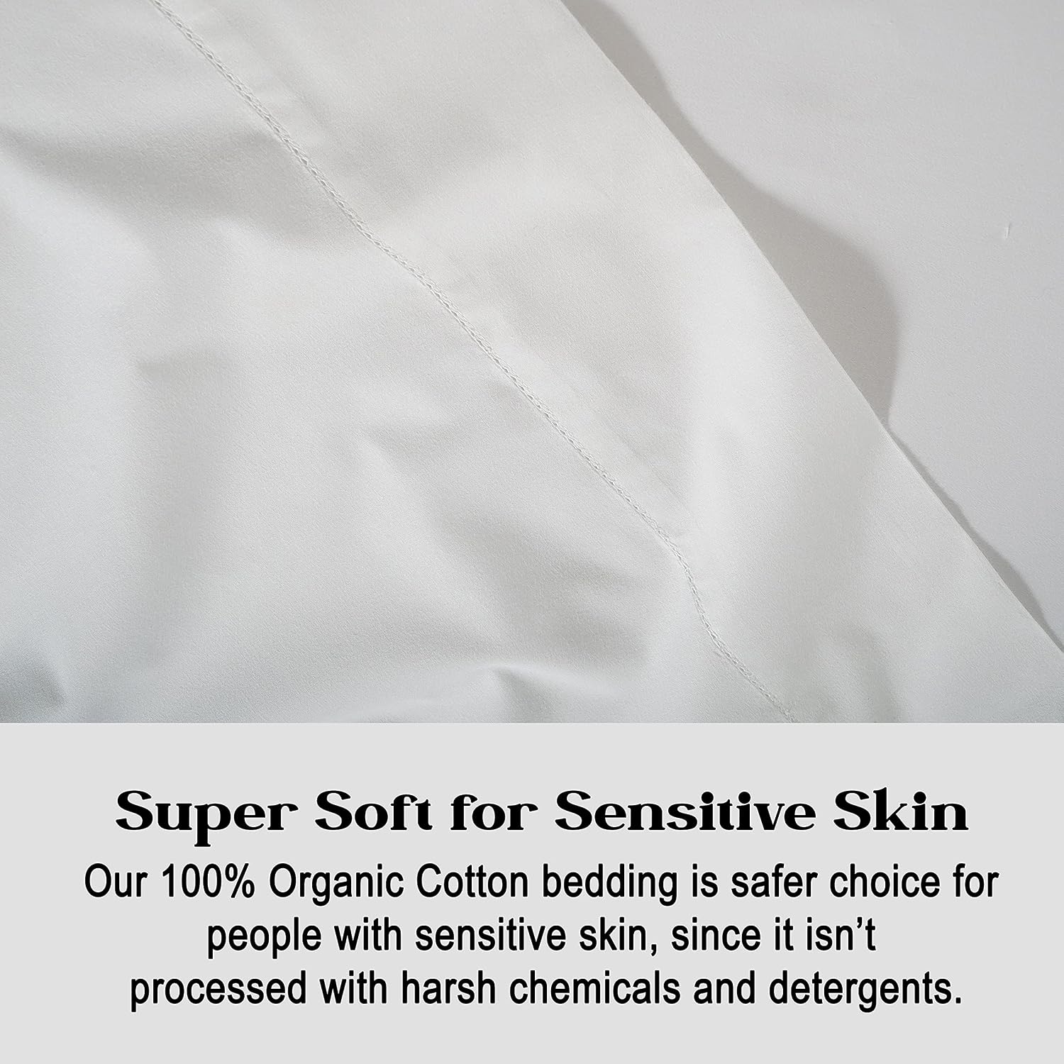 Thumbnail 6 de Lane Linen 100% Organic Cotton Percale Queen Sheet Set (4-Piece) — White, Fits Mattresses up to 15