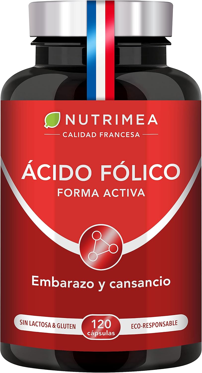 Detalle de Ácido Fólico Vitamina B9 400µg 120 cápsulas veganas