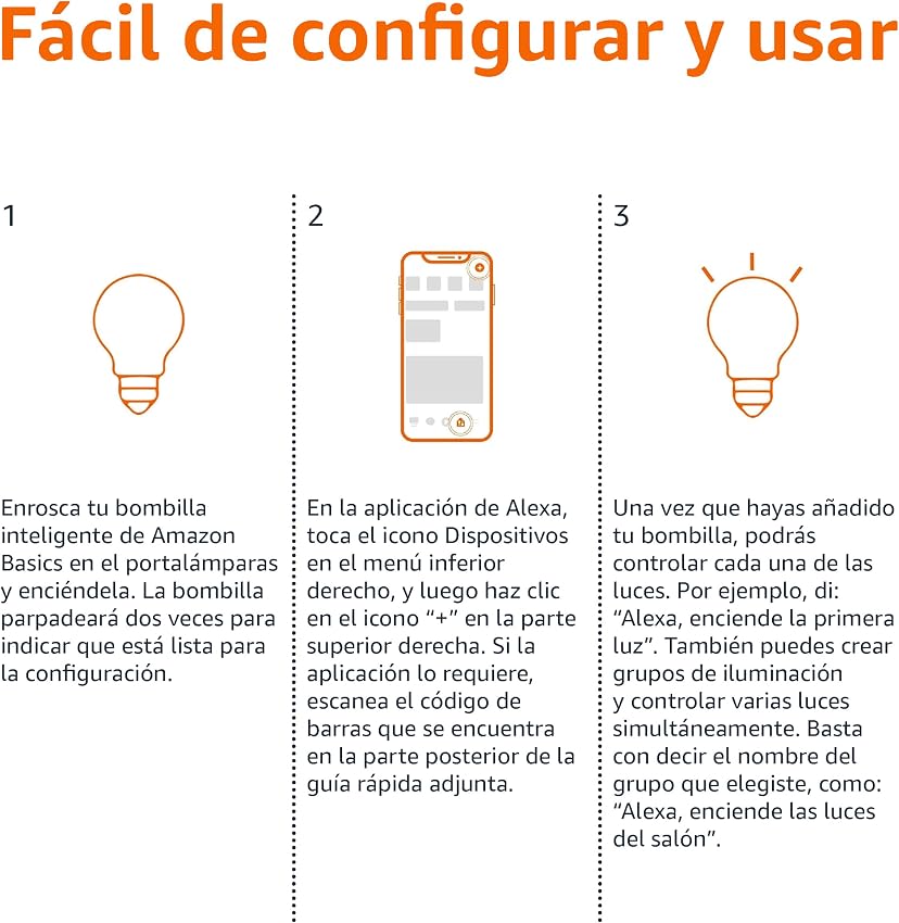 Thumbnail 4 de Amazon Basics Smart Bombilla LED multicolor E27 8W