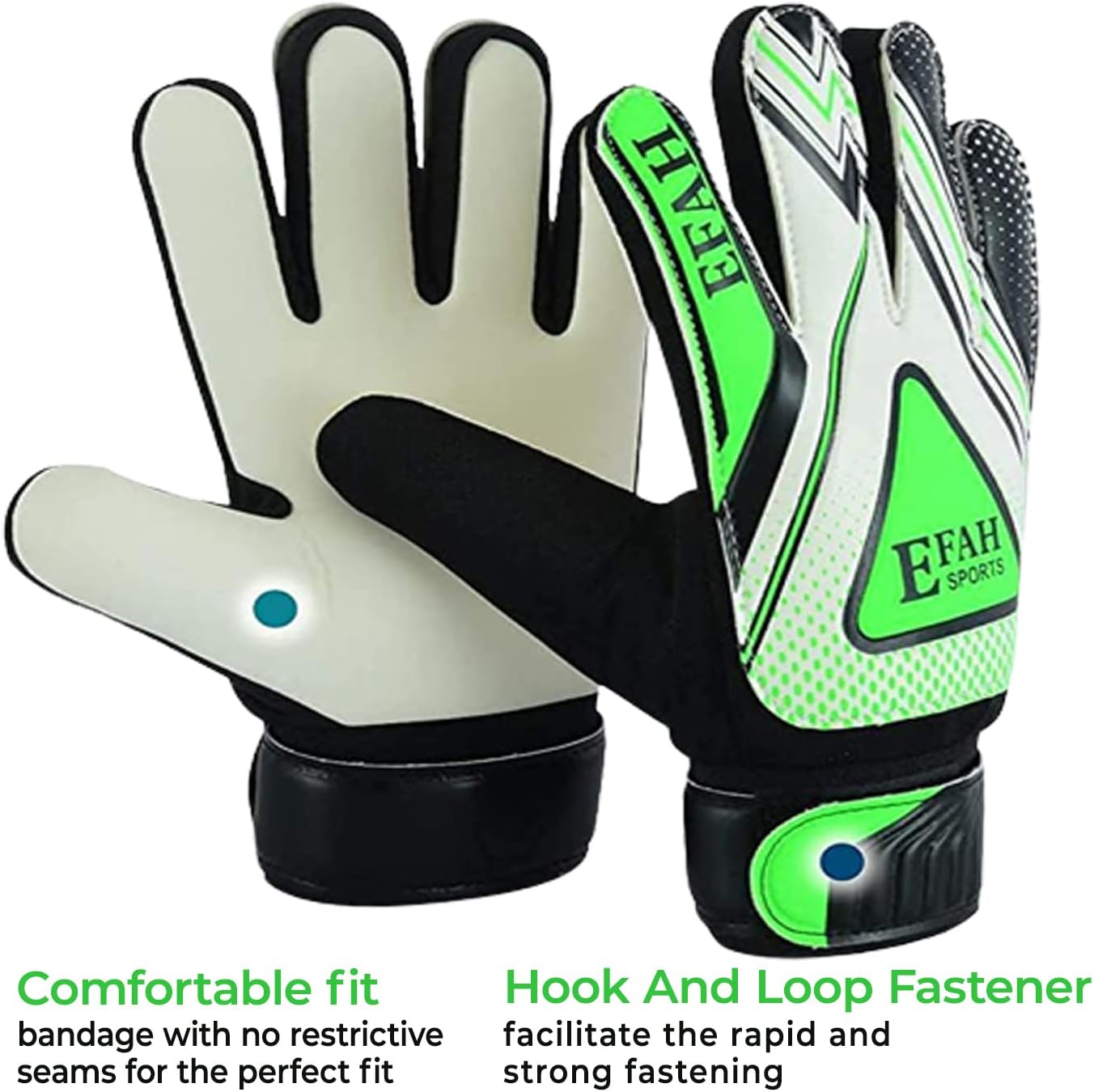 Thumbnail 2 de EFAH SPORTS Soccer Goalie Gloves for Kids with Strong Grips Palms