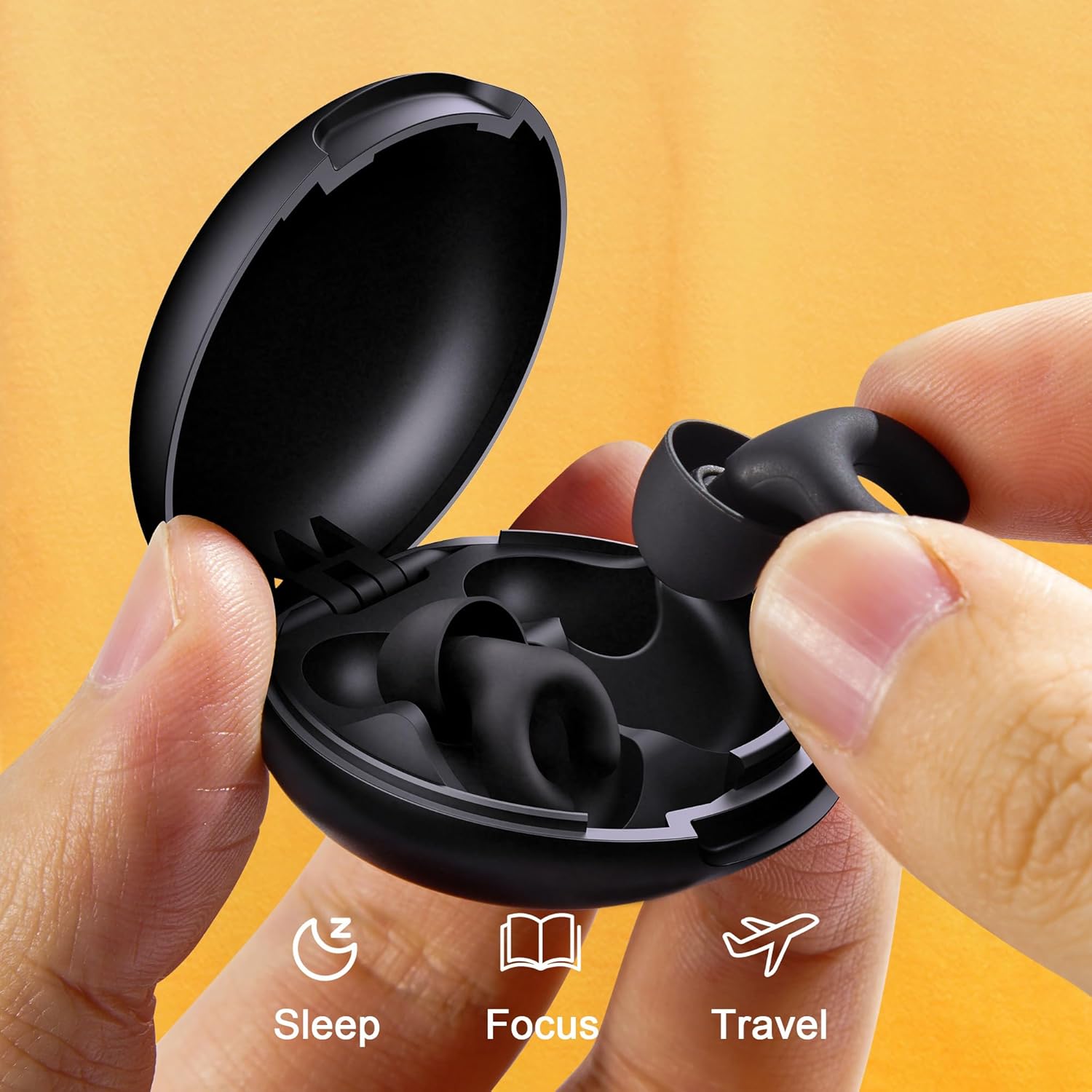 Detalle de Ozioeo Tappi Orecchie Dormire-Sagoma C Ergonomica: Vestibilità personalizzata e 28 dB di isolamento