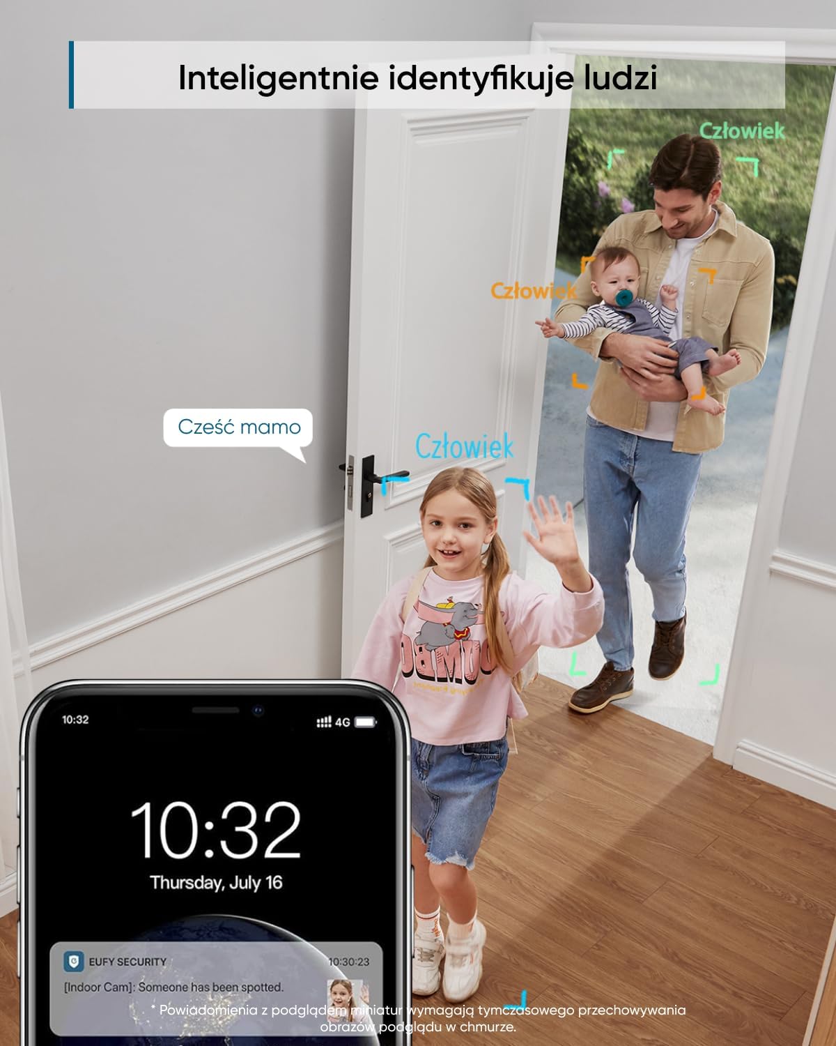 Detalle de eufy IndoorCam C24 – kamera wewnętrzna 2K z Wi-Fi i wykrywaniem osób