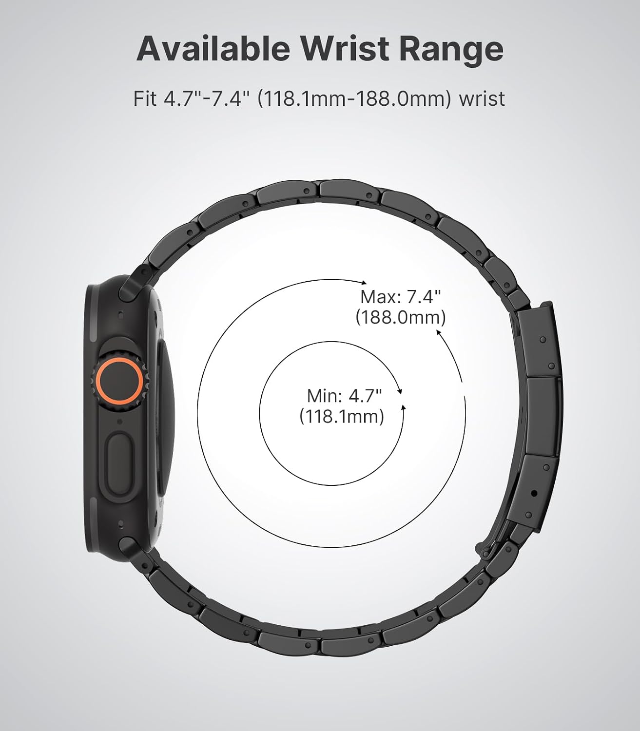 Detalle 2 de MoKo Titanium Strap for Apple Watch Ultra 3