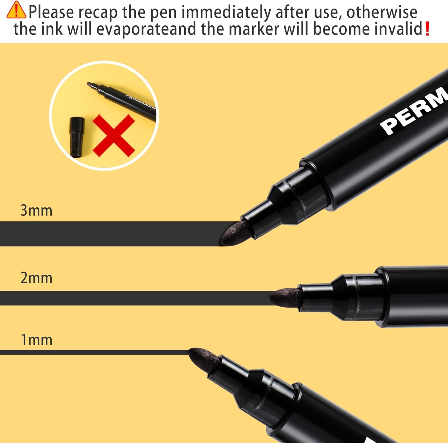 Thumbnail 4 de Diboniur Permanent Marker 12 Stifte 🖊️