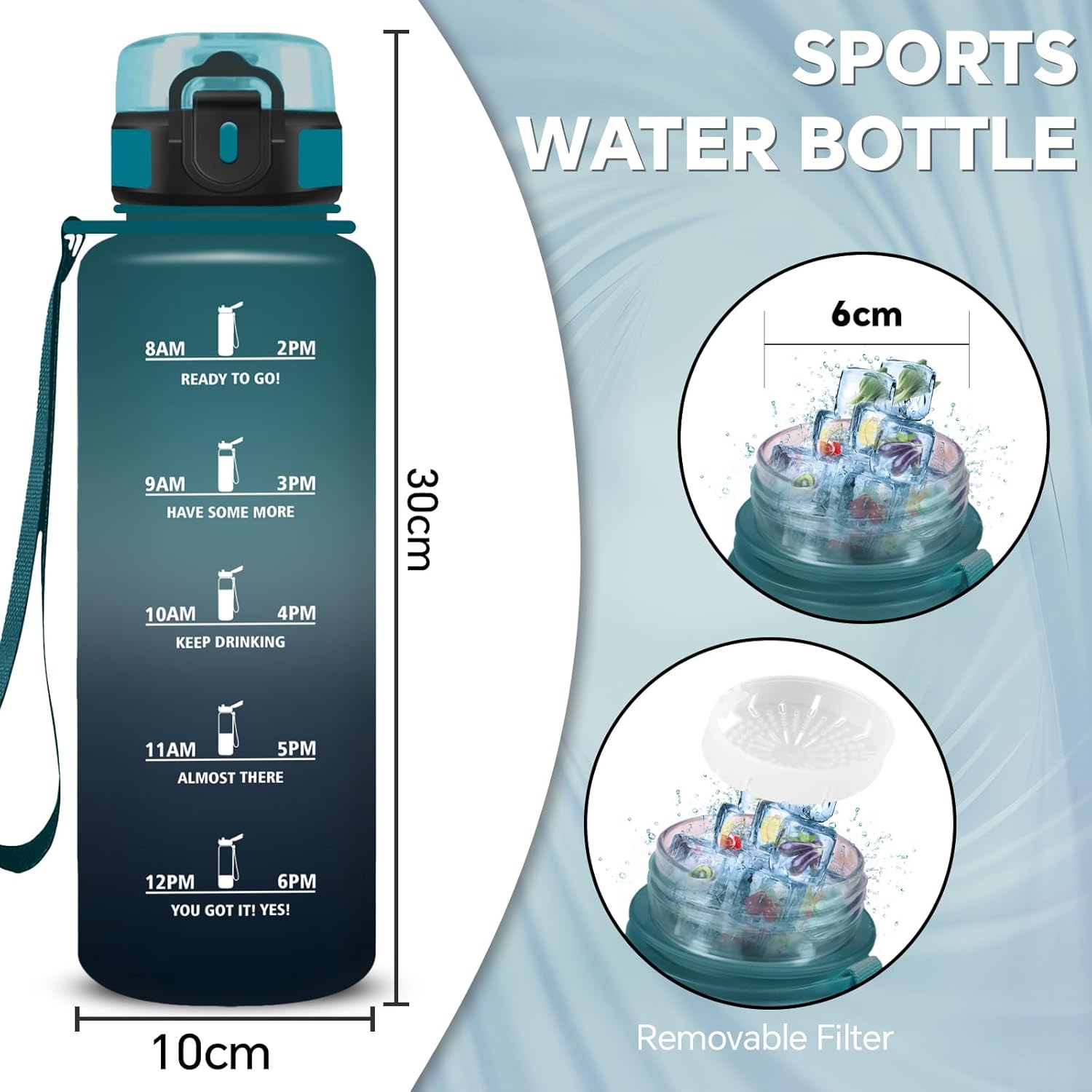 Thumbnail 4 de Botella 1.5L con Filtro 🚰 Para Deporte y Camping