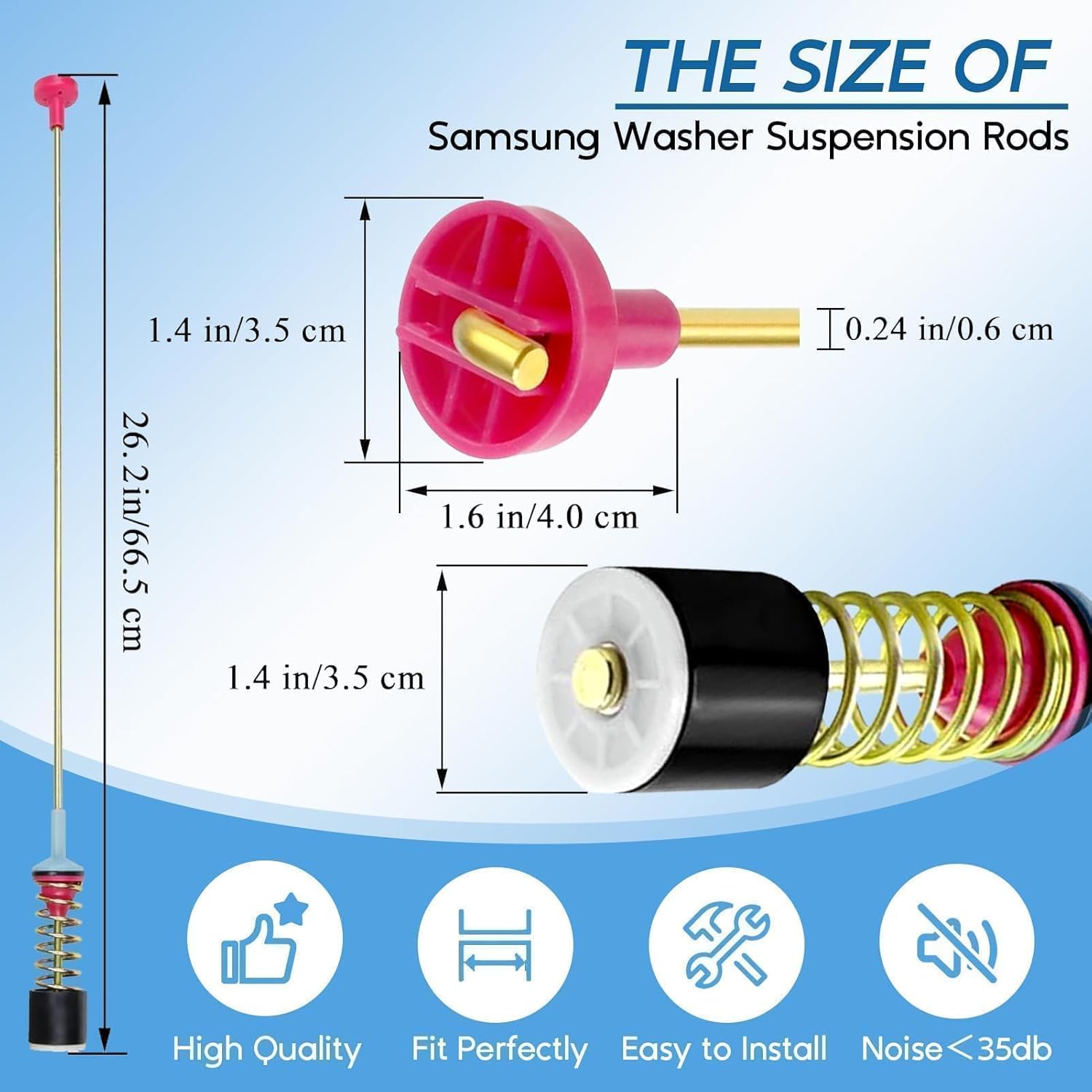 Thumbnail 2 de Samsung washer suspension rods 4PCS 26.2 in