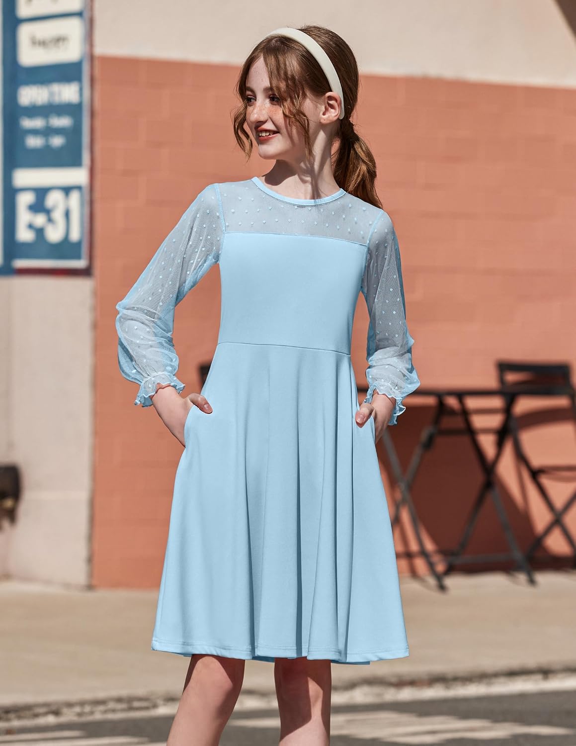 Detalle 2 de Robe en maille pour fille Arshiner